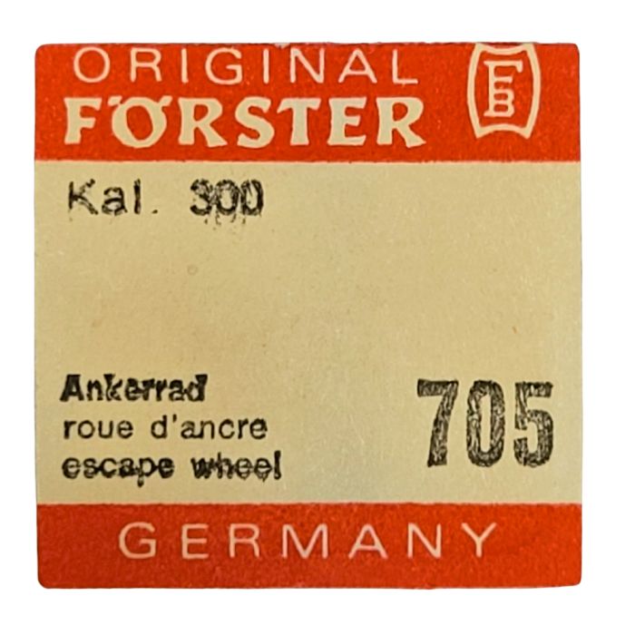 Förster 300 - 705 Roue d'ancre pivotée (à l'unité) - Escape wheel and pinion with straight pivots (per unit)