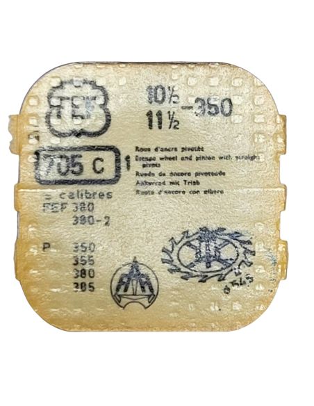 FEF 350 - 705 Roue d'ancre pivotée (à l'unité) - Escape wheel and pinion with straight pivots (per unit)