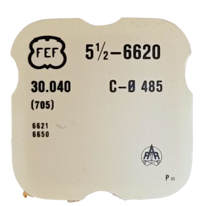 FEF 6620 - 705 Roue d'ancre pivotée (à l'unité) - Escape wheel and pinion with straight pivots (per unit)