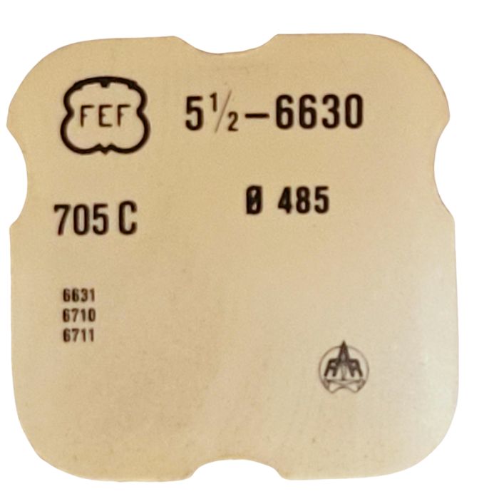 FEF 6630 - 705 Roue d'ancre pivotée (à l'unité) - Escape wheel and pinion with straight pivots (per unit)