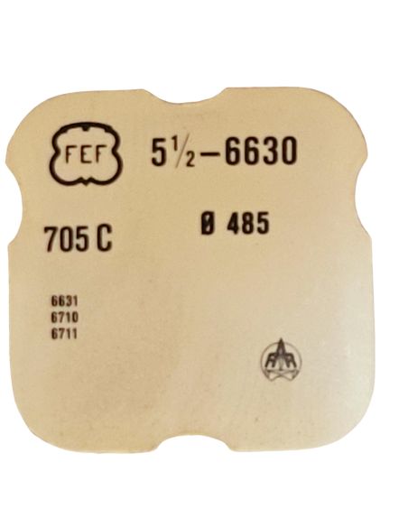 FEF 6630 - 705 Roue d'ancre pivotée (à l'unité) - Escape wheel and pinion with straight pivots (per unit)