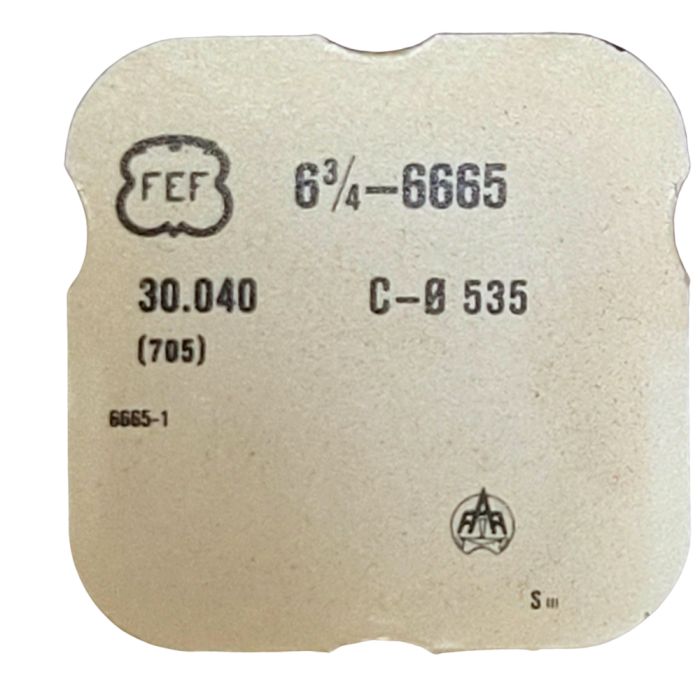 FEF 6665 - 705 Roue d'ancre pivotée (à l'unité) - Escape wheel and pinion with straight pivots (per unit)