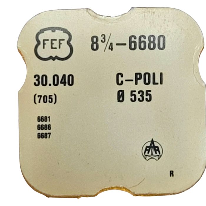 FEF 6680 - 705 Roue d'ancre pivotée (à l'unité) - Escape wheel and pinion with straight pivots (per unit)