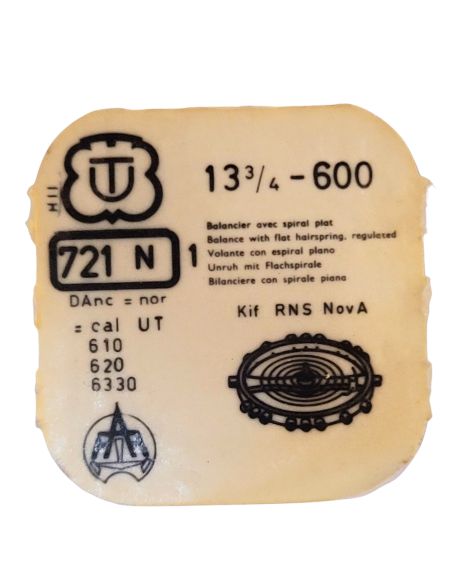 Unitas 600 - 721 Balancier avec spiral Breguet - Balance with Breguet hairspring regulated
