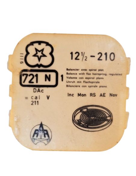 Venus 210 - 721 Balancier avec spiral Breguet - Balance with Breguet hairspring regulated