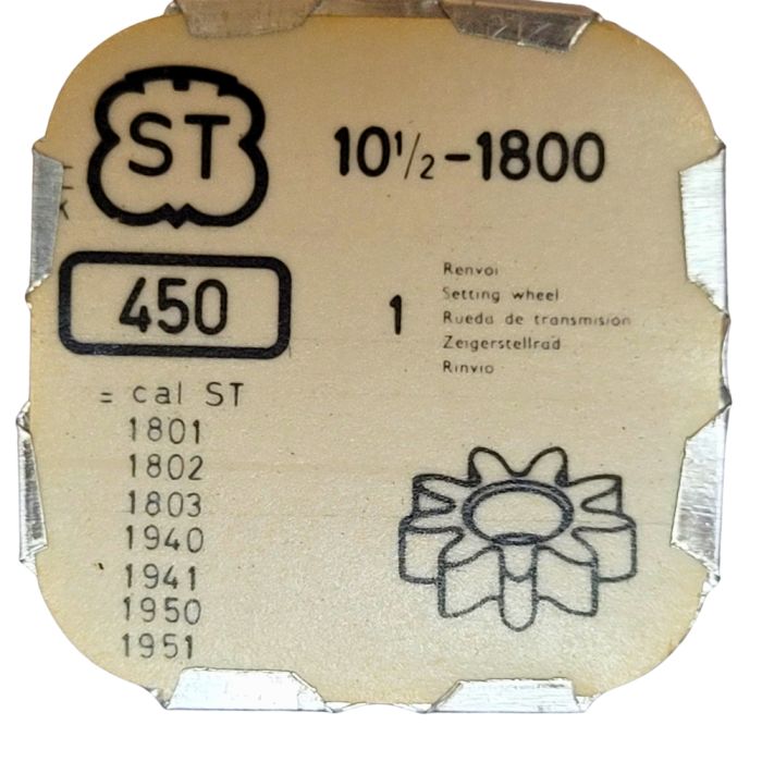 ST 1800 - 450 Renvoi - Setting wheel