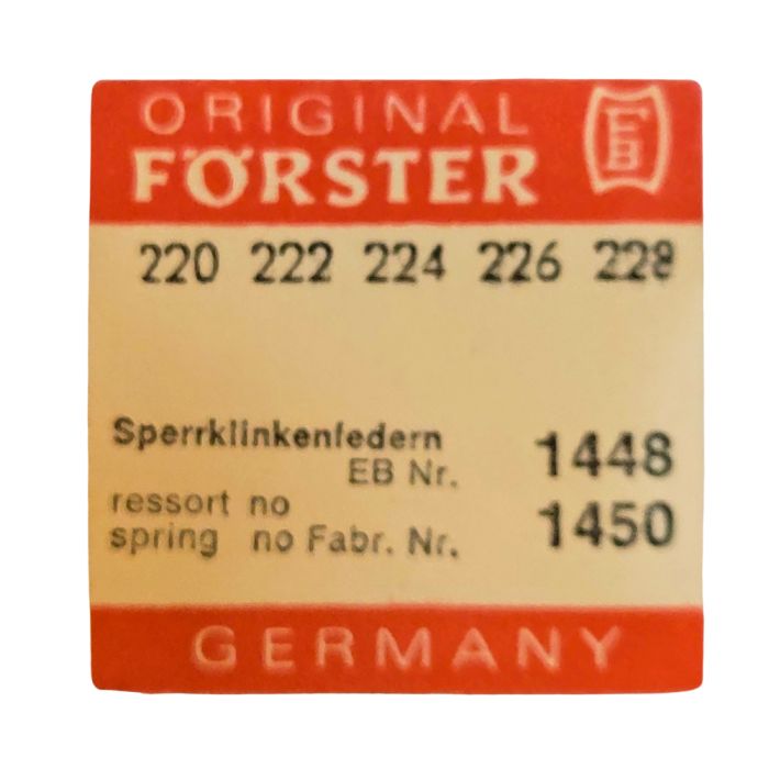Förster 220 - 1448 Ressort du cliquet d'arrêt - Stop click spring