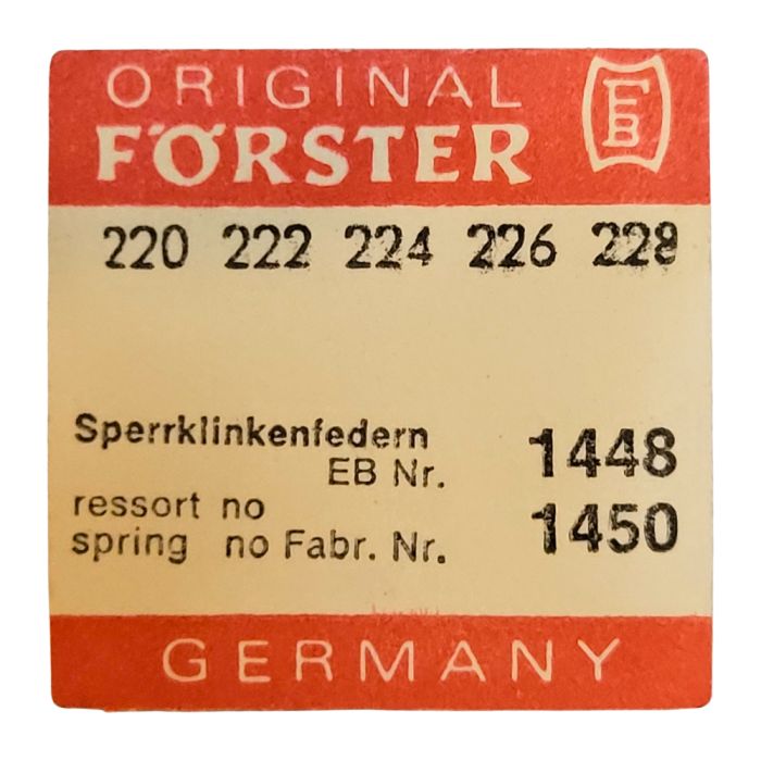 Förster 220 - 1450 Ressort des cliquets - Spring for click