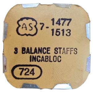 AS 1477 - 724 Axe de balancier Incabloc - Incabloc balance staff, pivoted