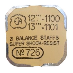 ETA 1100/1101 - 726 Axe de balancier "Super Shock-Resist" - "Super Shock-Resist" balance staff, pivoted