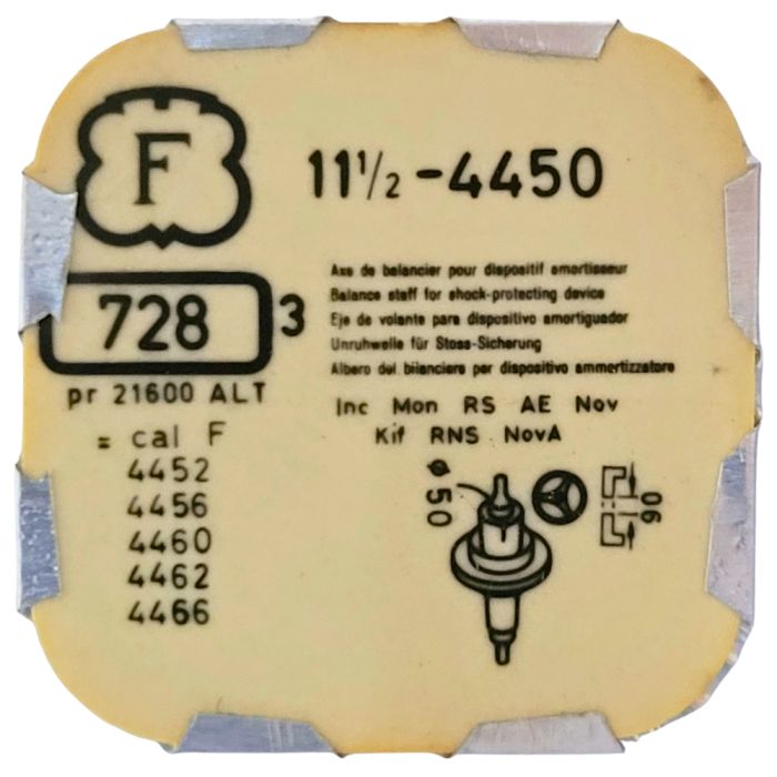 Felsa 4450 - 728 Axe de balancier pour dispositif amortisseur - Balance staff for shock-protecting device