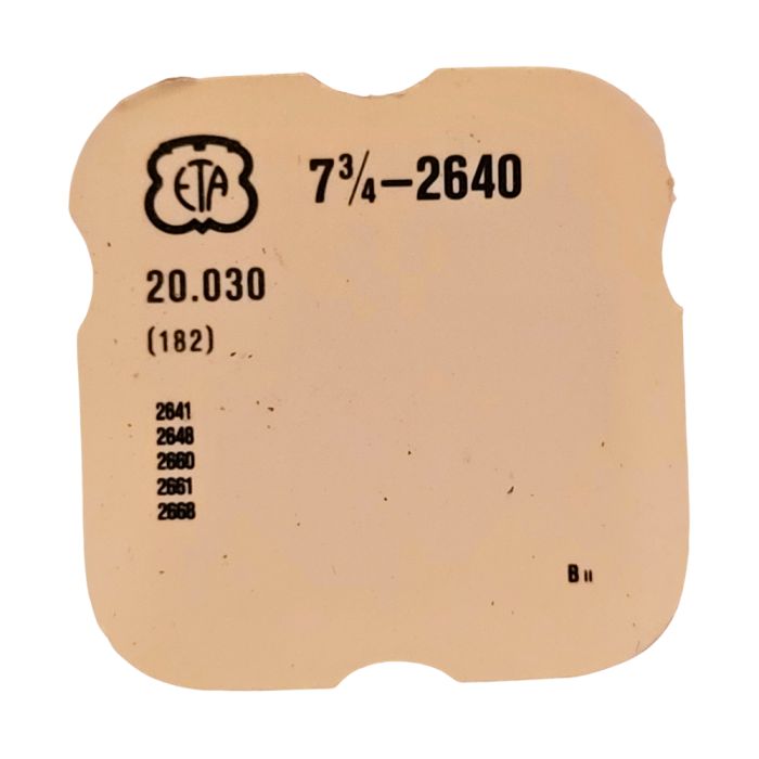 ETA 2640 - 182 barillet avec couvercle (sans arbre) (à l'unité) - Barrel and cover (without arbor) (per unit)
