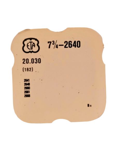 ETA 2640 - 182 barillet avec couvercle (sans arbre) (à l'unité) - Barrel and cover (without arbor) (per unit)