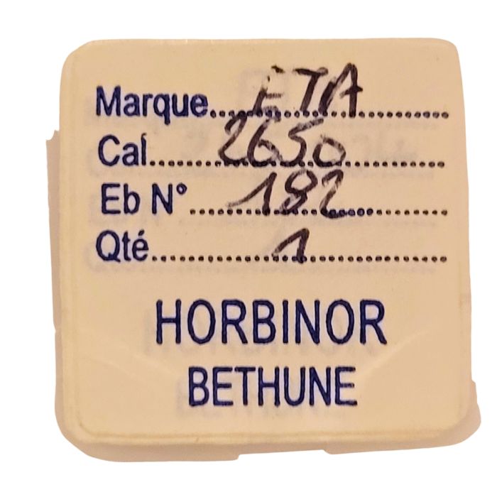 ETA 2650 - 182 barillet avec couvercle (sans arbre) (à l'unité) - Barrel and cover (without arbor) (per unit)