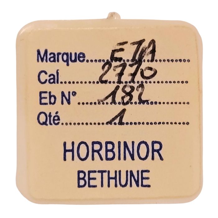 ETA 2770 - 182 barillet avec couvercle (sans arbre) (à l'unité) - Barrel and cover (without arbor) (per unit)