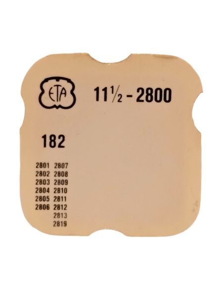 ETA 2800 - 182 barillet avec couvercle (sans arbre) (à l'unité) - Barrel and cover (without arbor) (per unit)
