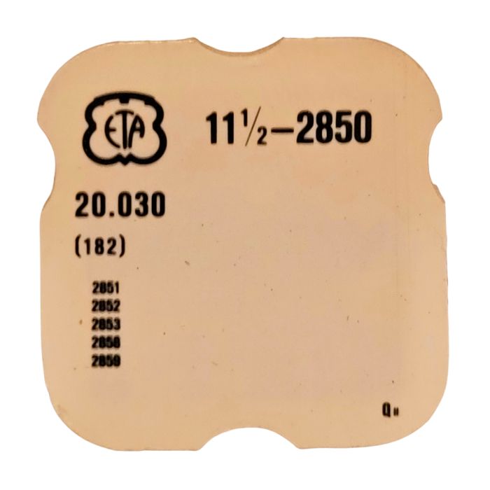 ETA 2850 - 182 barillet avec couvercle (sans arbre) (à l'unité) - Barrel and cover (without arbor) (per unit)