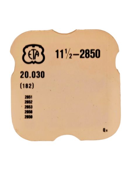 ETA 2850 - 182 barillet avec couvercle (sans arbre) (à l'unité) - Barrel and cover (without arbor) (per unit)