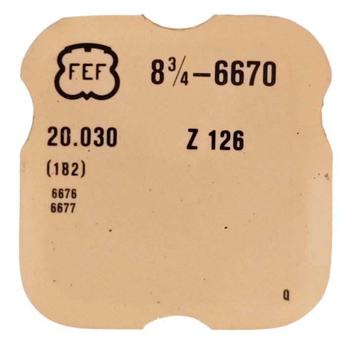 FEF 6670 - 182 barillet avec couvercle (sans arbre) (à l'unité) - Barrel and cover (without arbor) (per unit)