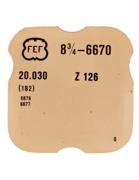 FEF 6670 - 182 barillet avec couvercle (sans arbre) (à l'unité) - Barrel and cover (without arbor) (per unit)