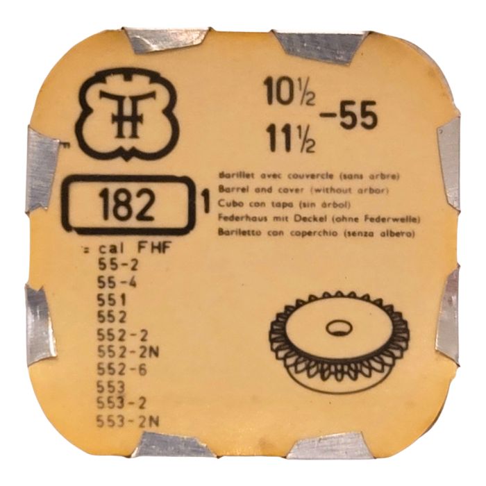 FHF 55 - 182 barillet avec couvercle (sans arbre) (à l'unité) - Barrel and cover (without arbor) (per unit)