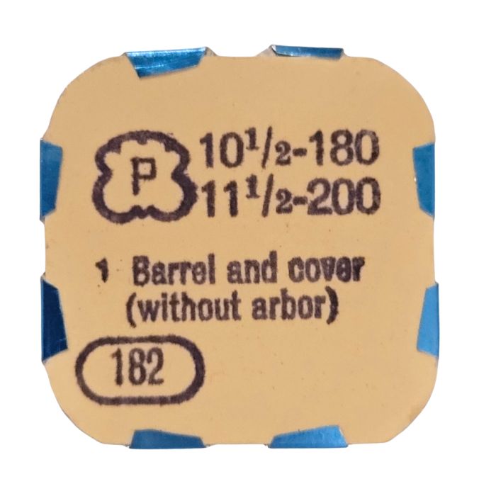 Peseux 180 - 182 barillet avec couvercle (sans arbre) (à l'unité) - Barrel and cover (without arbor) (per unit)