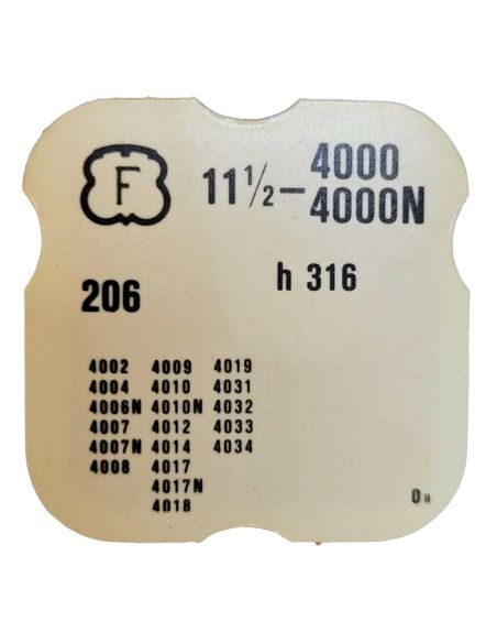 Felsa 4000/4000N - 206 Roue de centre percée sans chaussée (à l'unité) - Center wheel and pinion drilled without cannon pinion (