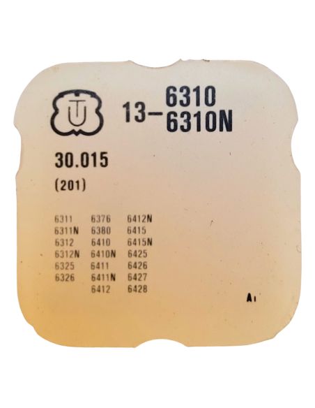 Unitas 6310/6310N - 201 Roue de centre sans chaussée (à l'unité) - Center wheel and pinion without cannon pinion (per unit)