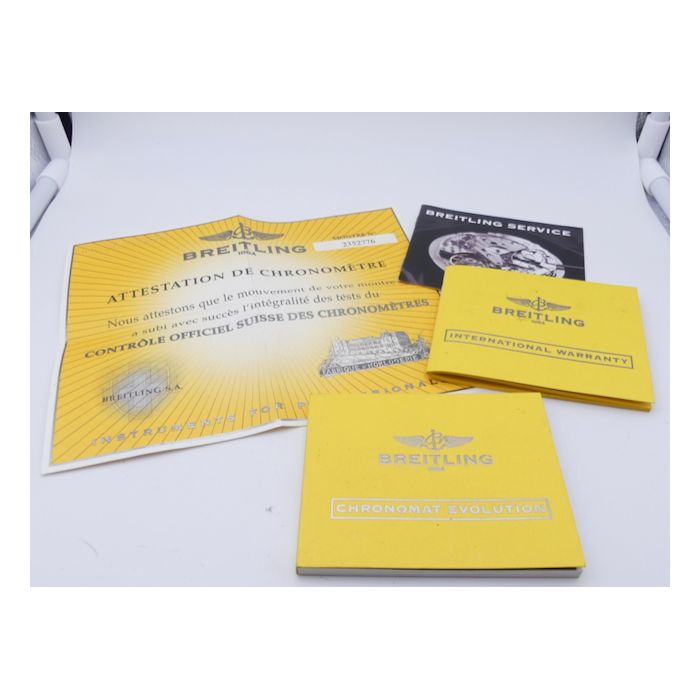 Breitling Chronomat écrin + papiers - Vintage Bakelite watch box with papers
