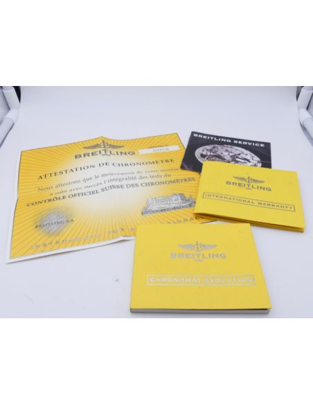 Breitling Chronomat écrin + papiers - Vintage Bakelite watch box with papers