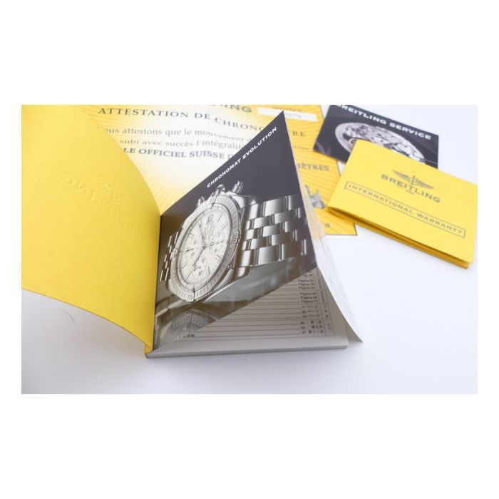 Breitling Chronomat écrin + papiers - Vintage Bakelite watch box with papers