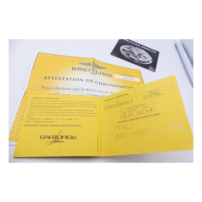 Breitling Chronomat écrin + papiers - Vintage Bakelite watch box with papers