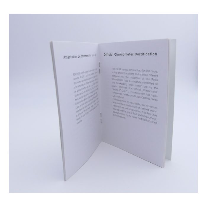 Rolex Manuel de Garantie - Guarantee booklet