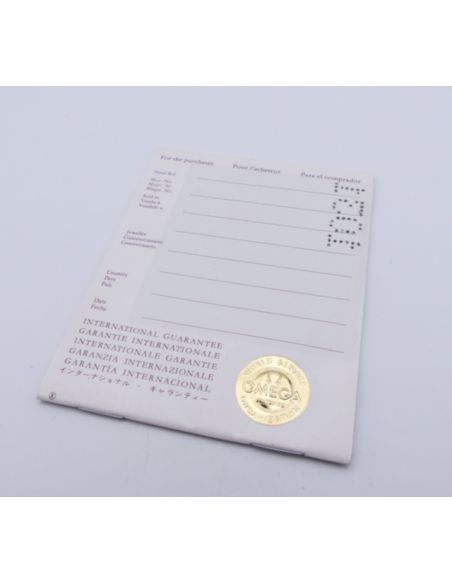 Omega 1031 Garantie vierge - International Guarantee