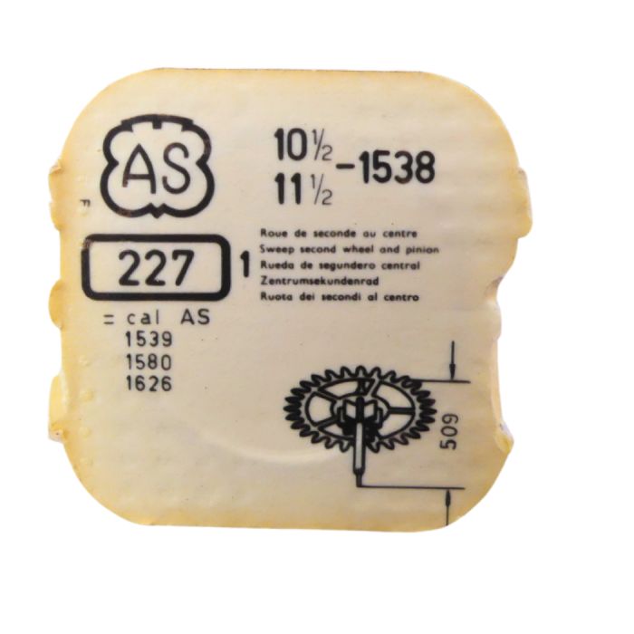 AS 1538 227 Roue de seconde au centre - Barrel arbor
