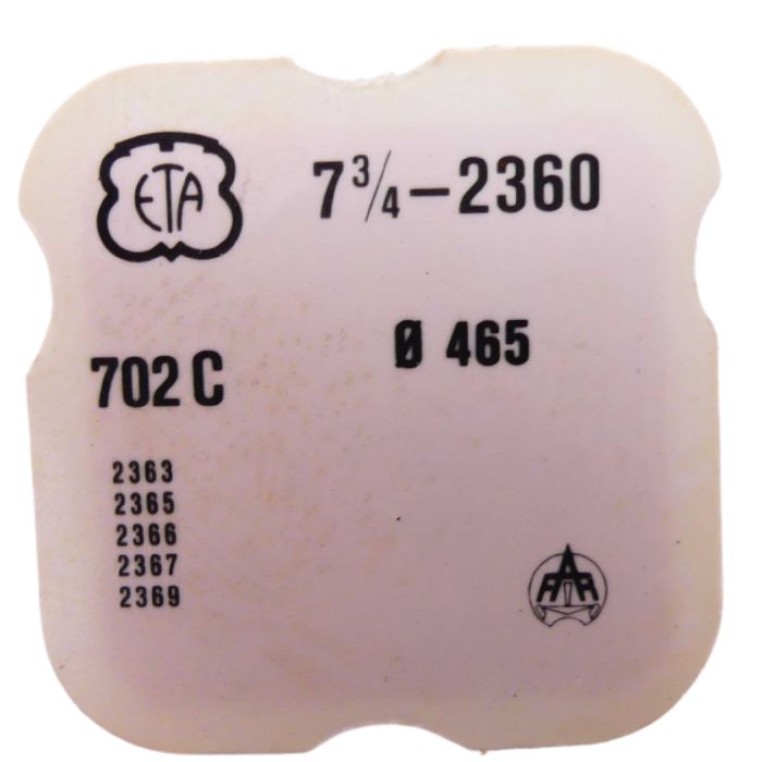 ETA 2360 42 Roue d'ancre pivotée pour deux contre-pivots - Escape wheel and pinion pivoted for two end-pieces