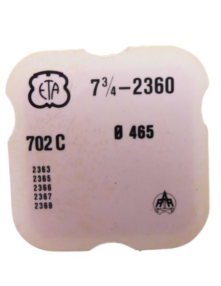 ETA 2360 702 Roue d'ancre pivotée pour deux contre-pivots - Escape wheel and pinion pivoted for two end-pieces