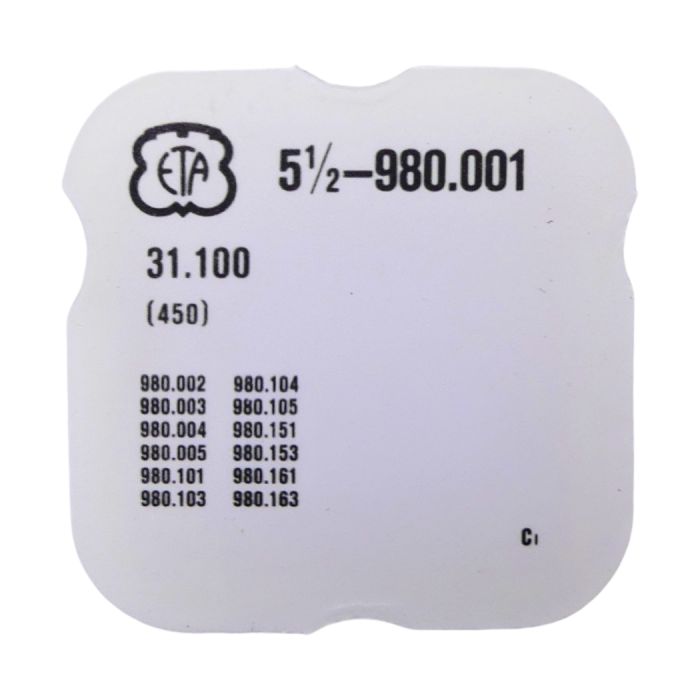 ETA 980.001 450 Renvoi - Setting wheel