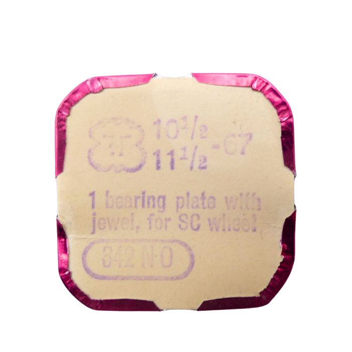 FHF 67 342 Plaque d'appui empierré pour roue de seconde au centre - Bearing plate jewelled for sweep second wheel