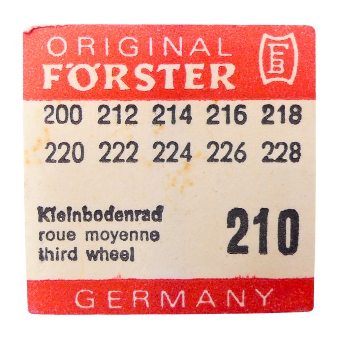 Förster 200 - 210 Roue moyenne (à l'unité) - Third wheel and pinion (per unit)