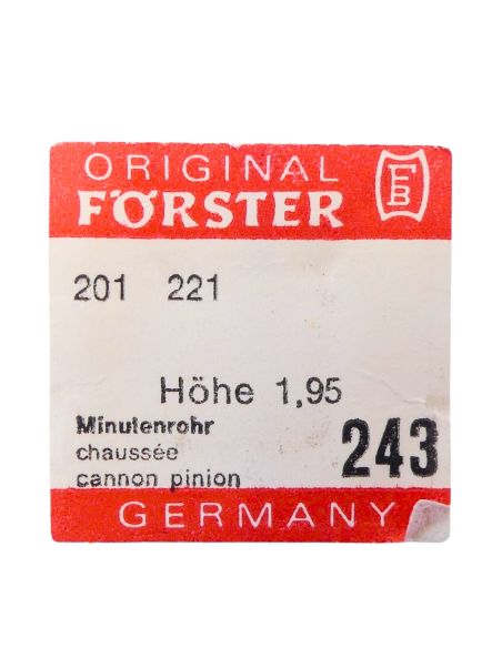 Förster 201 - 243 Chaussée non lanternée - Cannon pinion without clam notch
