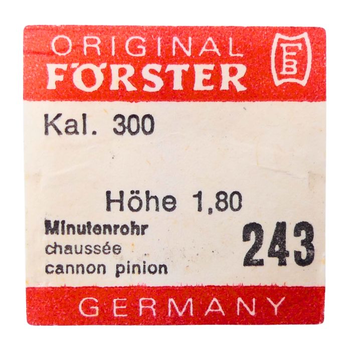 Förster 300 - 243 Chaussée non lanternée - Cannon pinion without clam notch