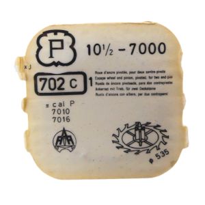 Peseux 7000 702 Roue d'ancre pivotée pour deux contre-pivots - Escape wheel and pinion pivoted for two end-pieces