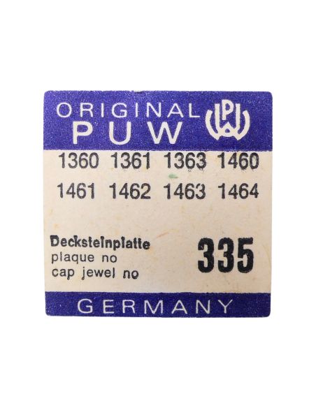 PUW 1360 335 Plaque d'appui empierré - Bearing plate jewelled for sweep second wheel
