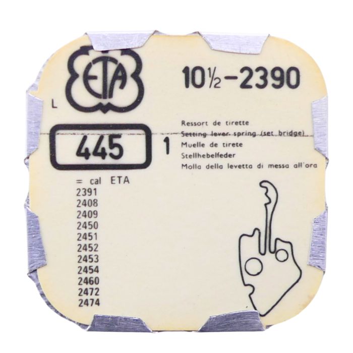 ETA 2390 - 445 Ressort de tirette - Setting lever spring