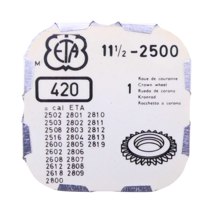 ETA 2500 - 420 Roue de couronne - Crown wheel