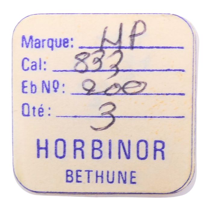 HP 833 - 200 Roue de centre avec chaussée (roue de minute) (à l'unité) - Center wheel and pinion with cannon pinion (per unit)