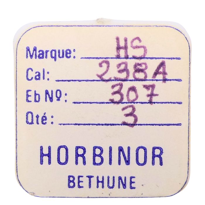HS 238A - 307 Raquette avec porte-piton mobile pour spiral plat (à l'unité) - Regulator with adjustable stud holder for flat hai