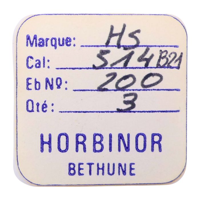 HS 514B21 - 200 Roue de centre avec chaussée (roue de minute) (à l'unité) - Center wheel and pinion with cannon pinion (per unit