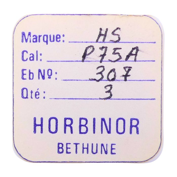 HS P75A - 307 Raquette avec porte-piton mobile pour spiral plat (à l'unité) - Regulator with adjustable stud holder for flat hai
